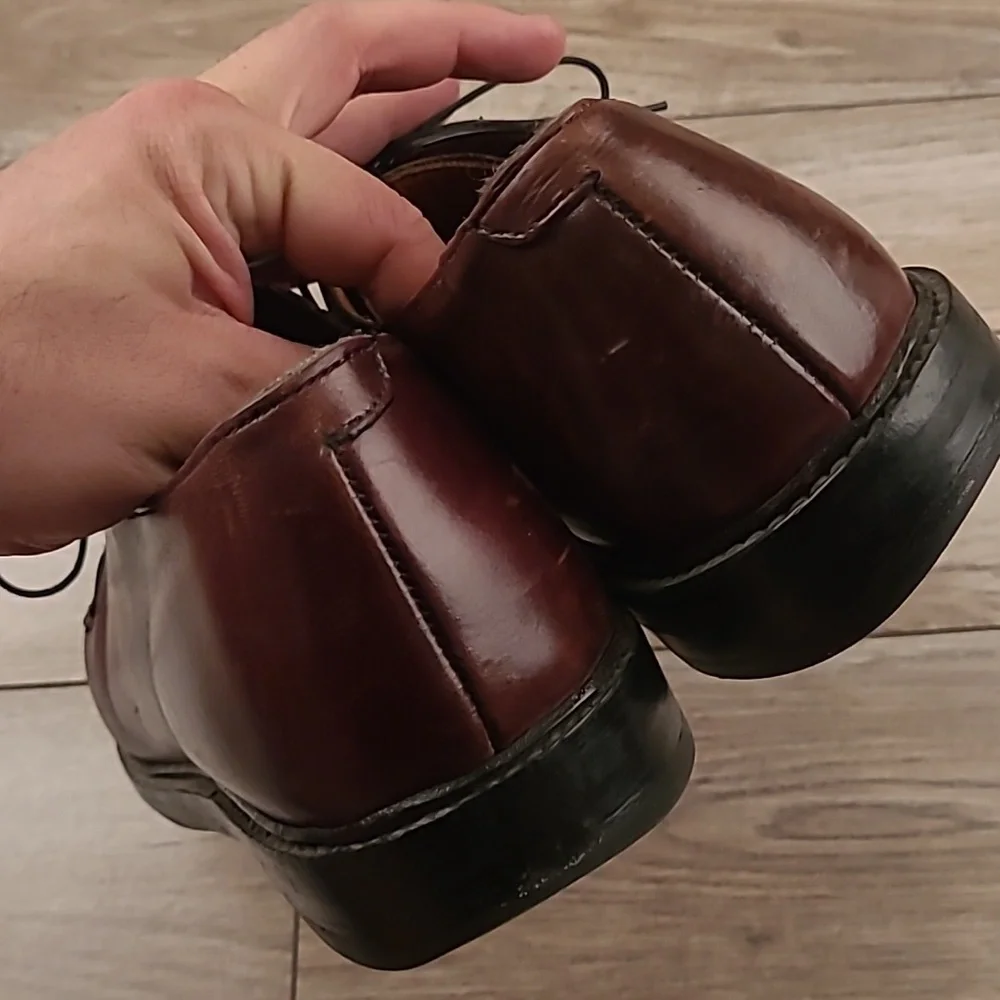 ALLEN EDMONDS Cherry Brown Oxfords Sz‎ 12 B Mens Lace Up Oxfords Dress Shoes